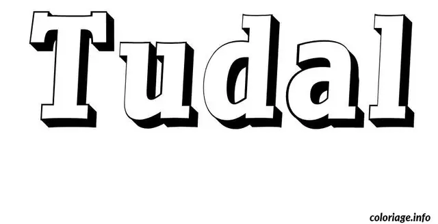 Coloriage Tudal - Prénom à imprimer