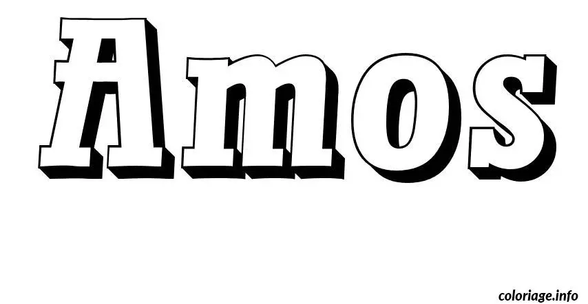 Amos coloring page to print