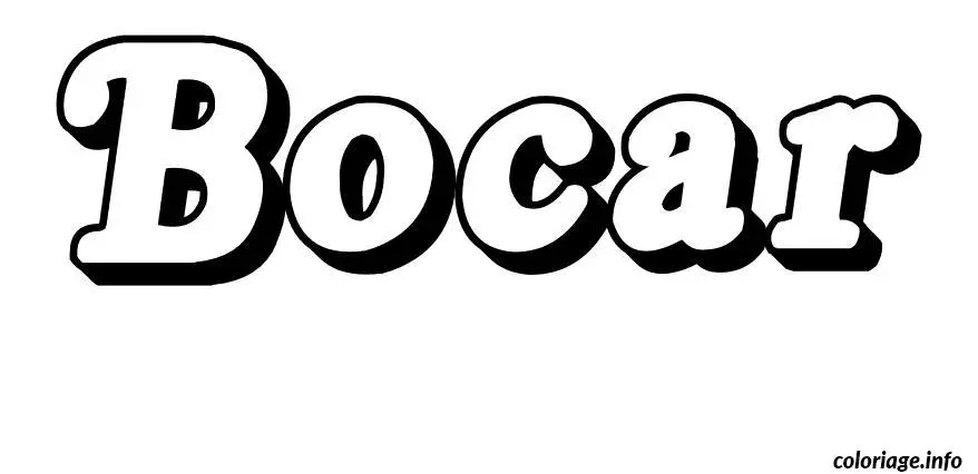 Coloriage Bocar - Prénom à imprimer