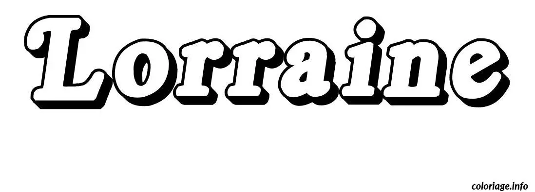 Coloriage Lorraine - Prénom à imprimer