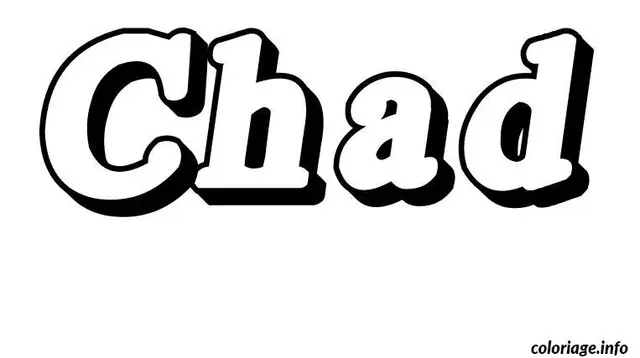 Coloriage Chad - Prénom à imprimer