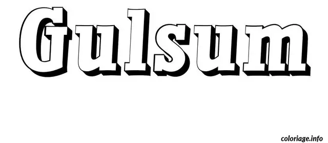 Coloriage Gulsum - Prénom à imprimer