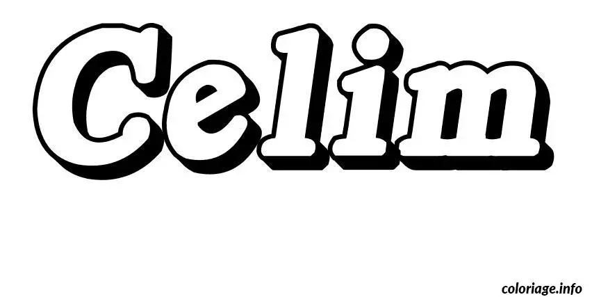 Coloriage Celim - Prénom à imprimer