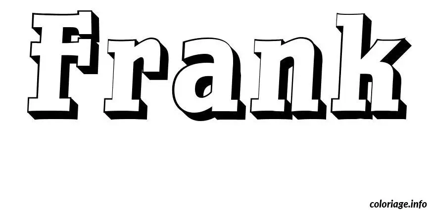 Frank coloring page to print