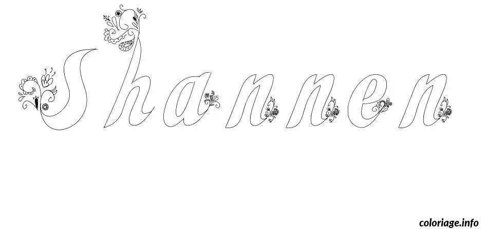 Shannen coloring page to print