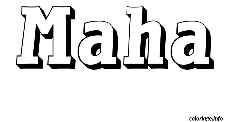 Maha coloring page to print