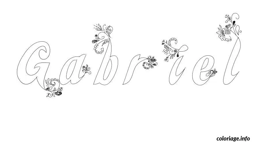 Gabriel coloring page to print