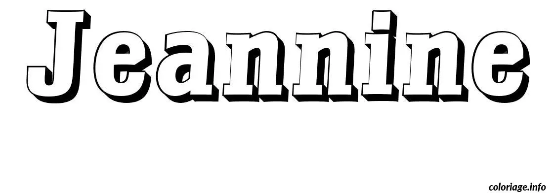 Jeannine coloring page to print