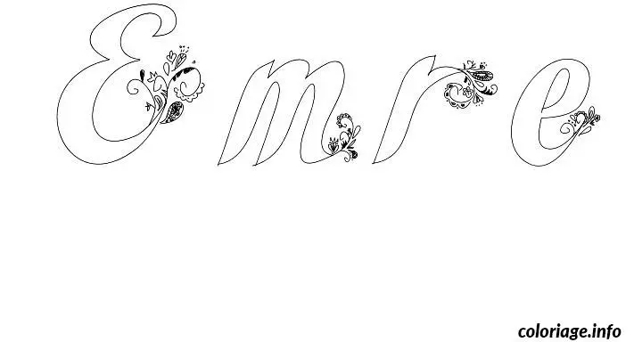 Emre coloring page to print