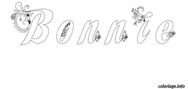 Coloriage Bonnie - Prénom à imprimer