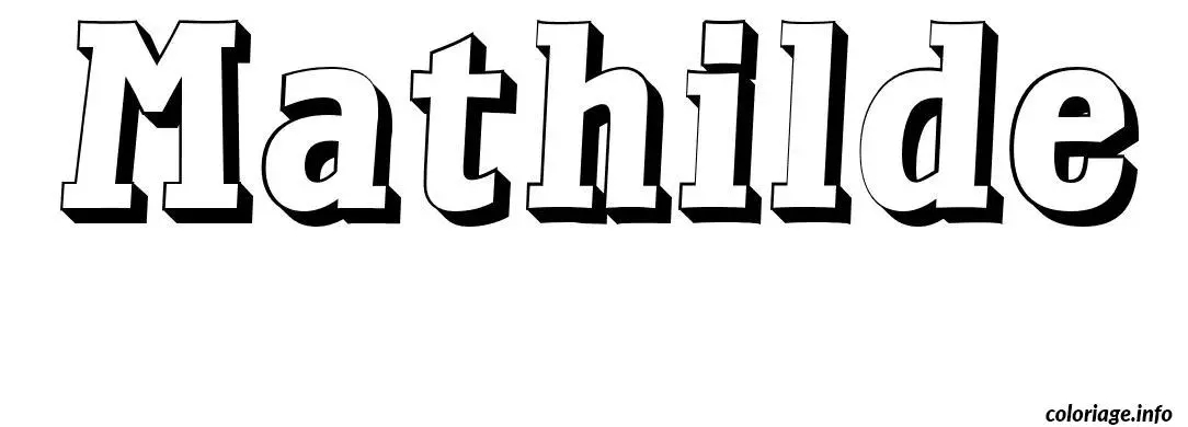 Mathilde coloring page to print