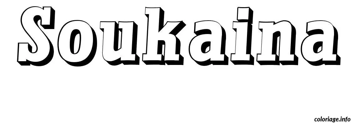 Soukaina coloring page to print