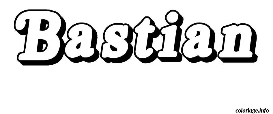 Bastian Name Coloring Page coloring page to print