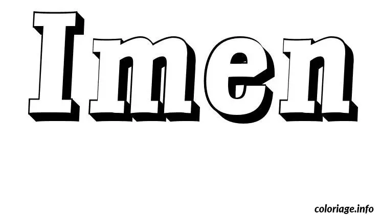 Imen coloring page to print