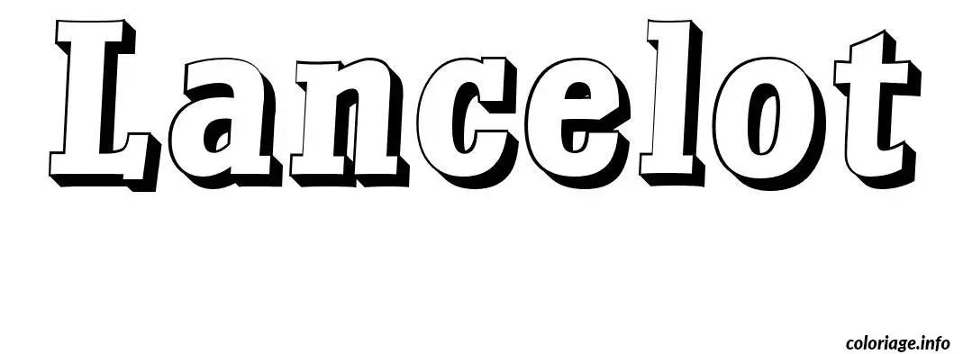 Lancelot coloring page to print