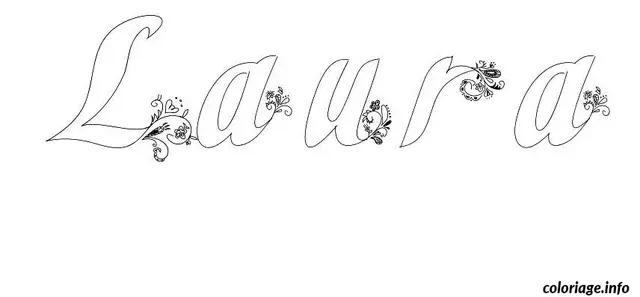 Coloriage Laura - Prénom à imprimer