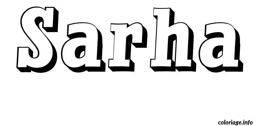 Sarha coloring page to print