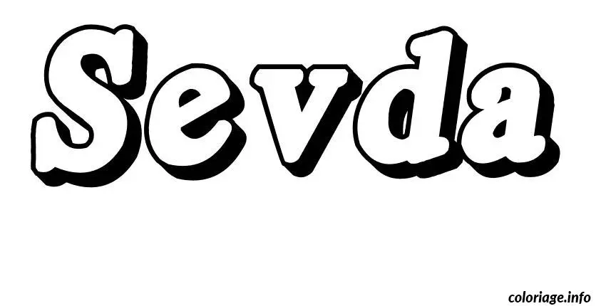 Sevda Name Coloring Page coloring page to print