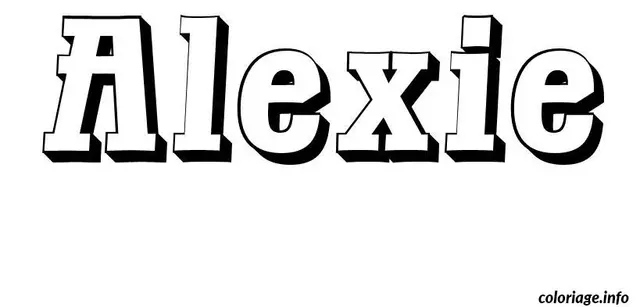 Coloriage Alexie - Prénom à imprimer