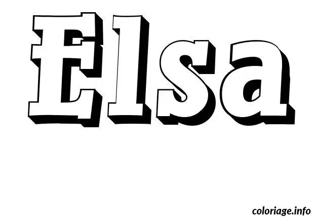 Coloriage Elsa - Elsa à imprimer