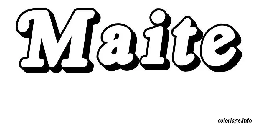 Coloriage Maite - Prénom à imprimer