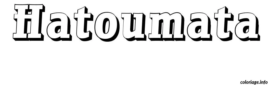 Hatoumata coloring page to print