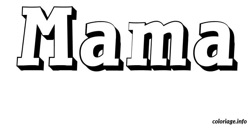 Coloriage Mama - Prénom à imprimer