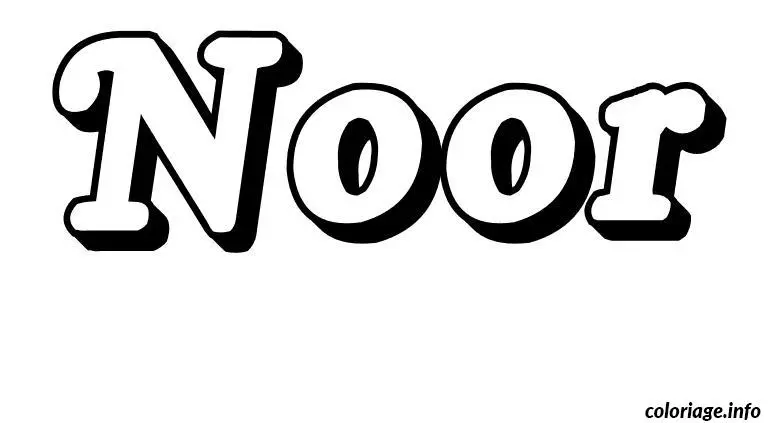Noor coloring page to print