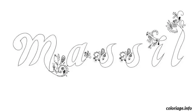 Coloriage Massil - Prénom à imprimer