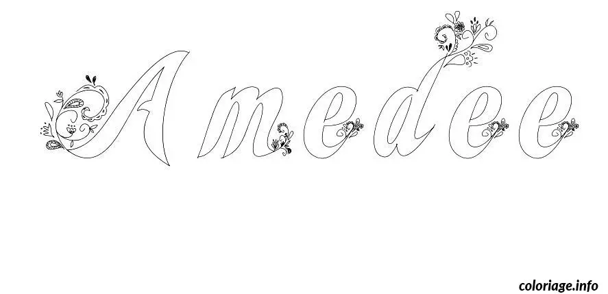 Coloriage Amedee - Prénom à imprimer