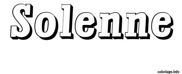 Coloriage Solenne - Prénom à imprimer