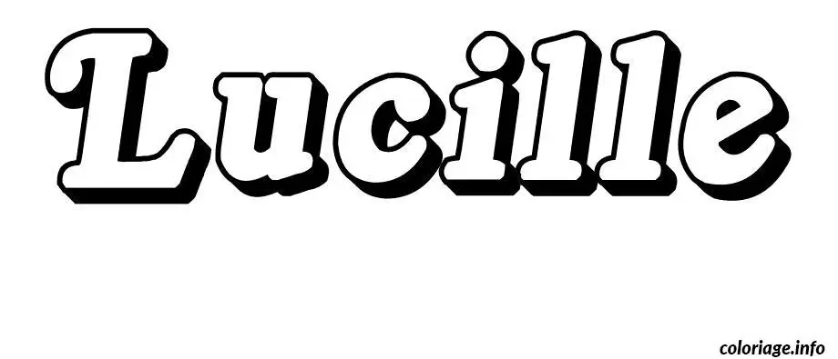 Coloriage Lucille - Prénom à imprimer