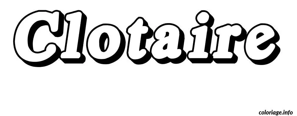 Coloriage Clotaire - Prénom à imprimer
