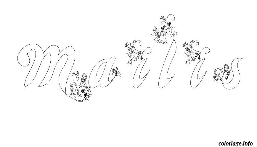 Mailis coloring page to print