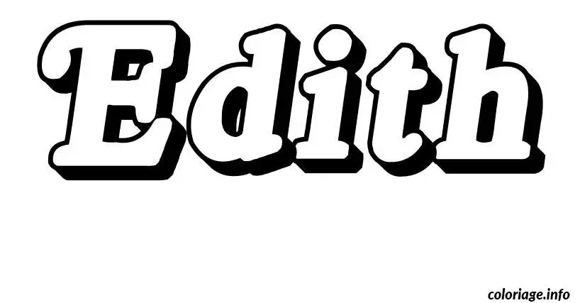 Edith coloring page to print