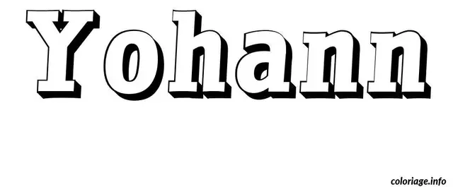 Coloriage Yohann - Prénom à imprimer