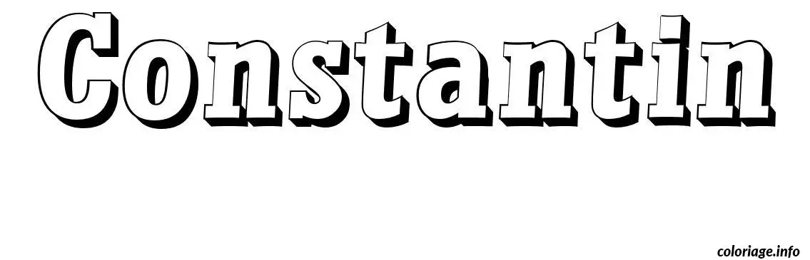 Constantin coloring page to print