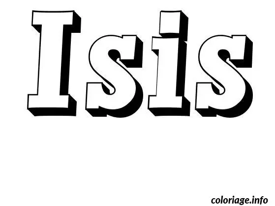 Isis coloring page to print