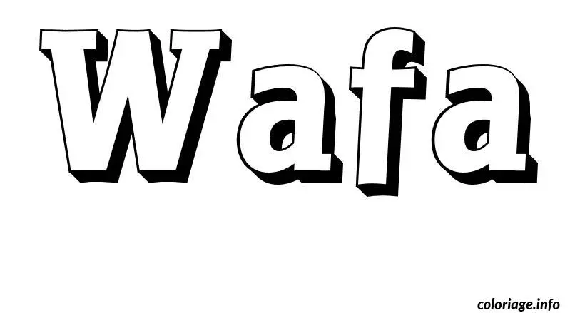 Wafa coloring page to print