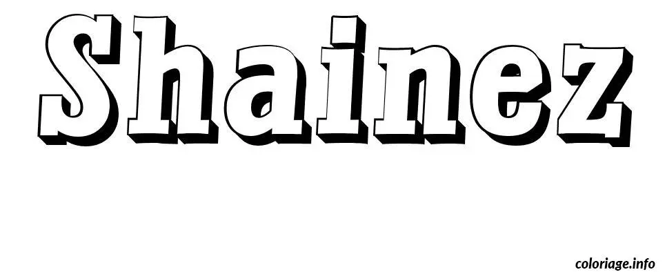 Shainez coloring page to print