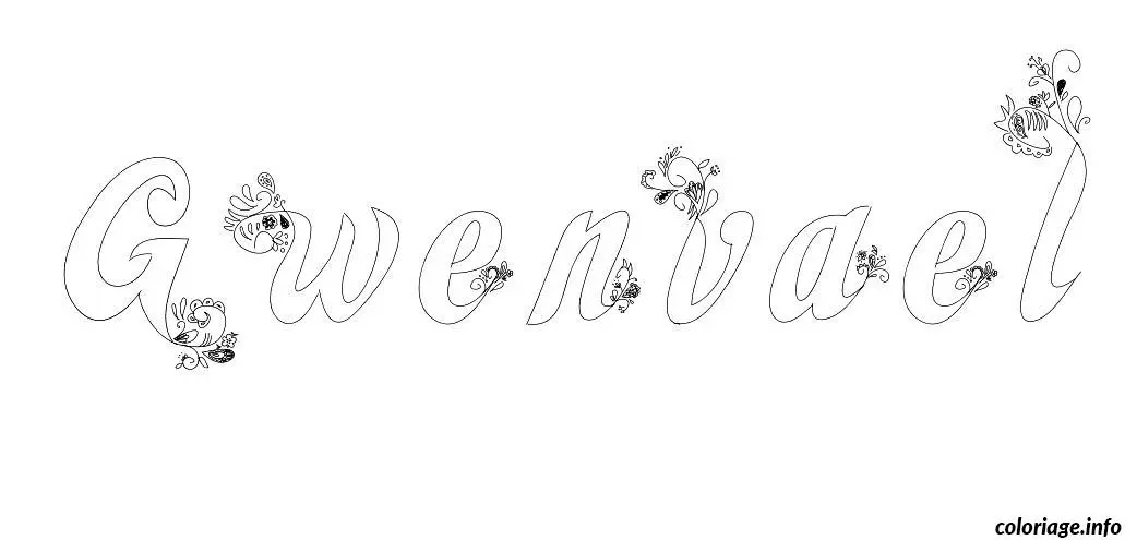 Gwenvael coloring page to print