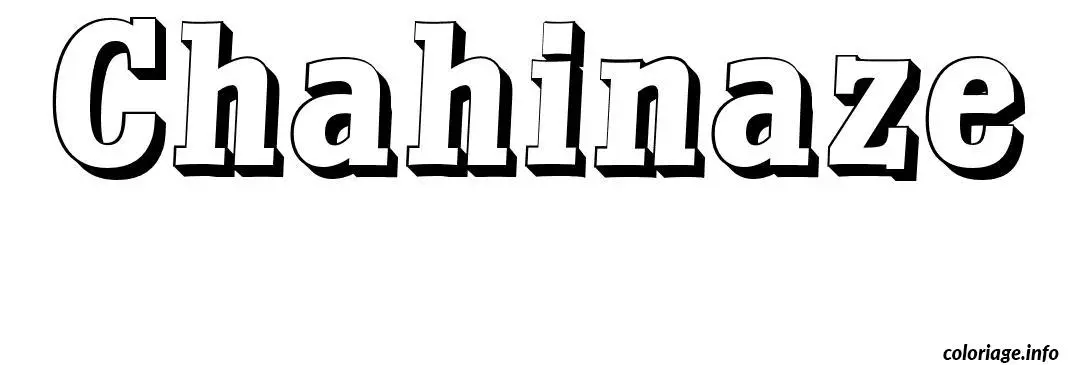 Chahinaze coloring page to print