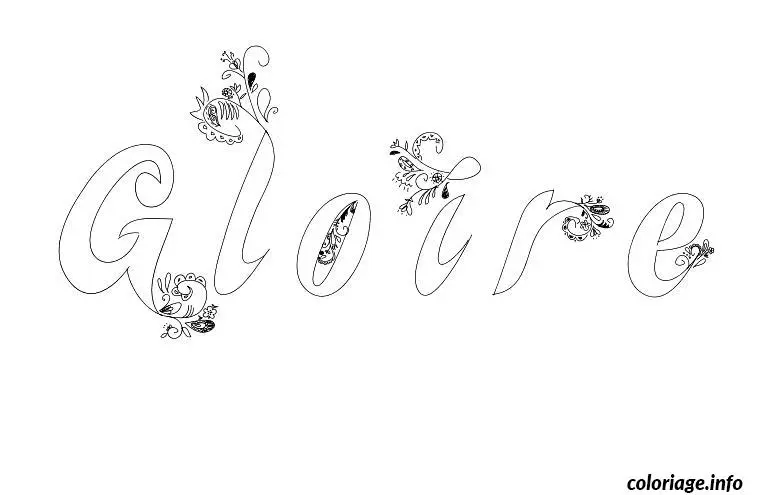 Gloire coloring page to print