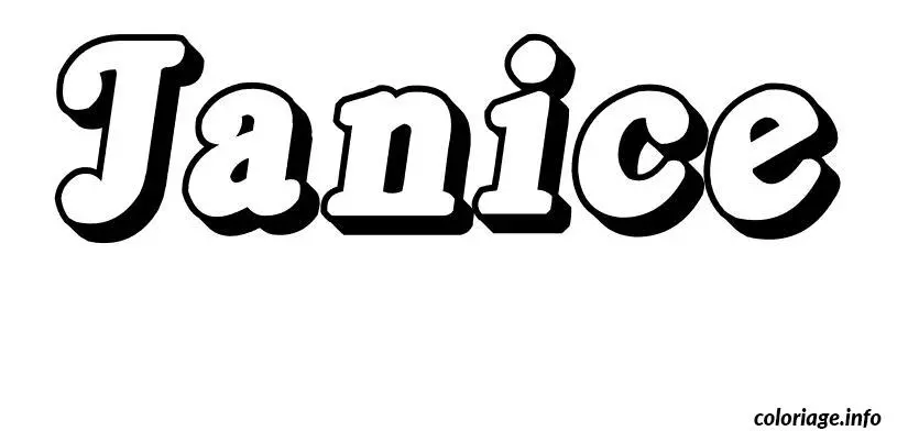 Janice coloring page to print