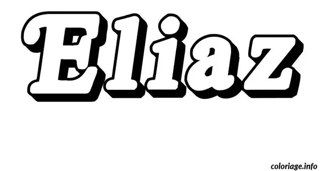Coloriage Eliaz - Prénom à imprimer
