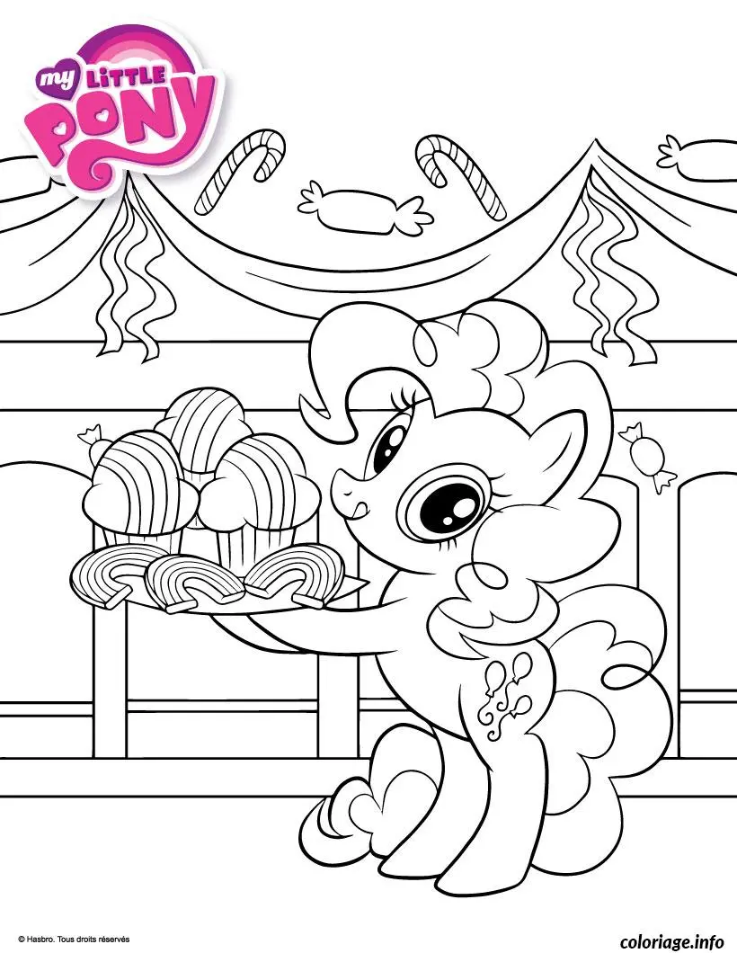 Coloriage My Little Pony : petit poney arc-en-ciel - Poney à imprimer