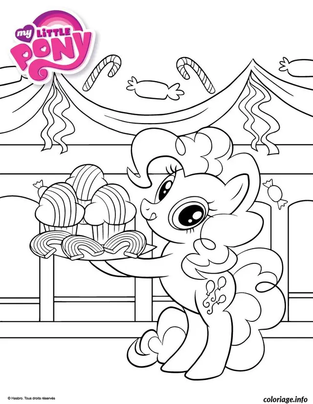 Coloriage My Little Pony : petit poney arc-en-ciel - Poney à imprimer
