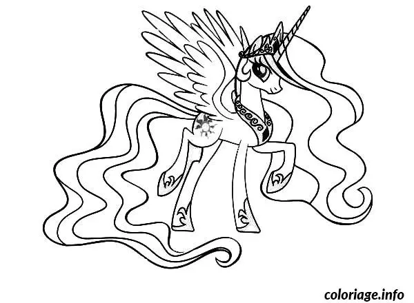 Coloriage Poney féerique adorable My Little Pony - Poney à imprimer