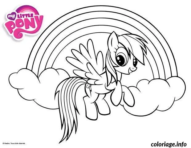 Coloriage Poney Féerique aux Couleurs Pastel - Poney à imprimer