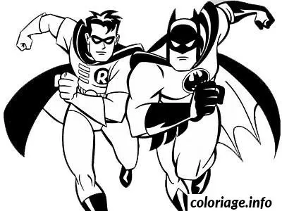 Kleurplaat Batman en Robin kleurplaten om te printen